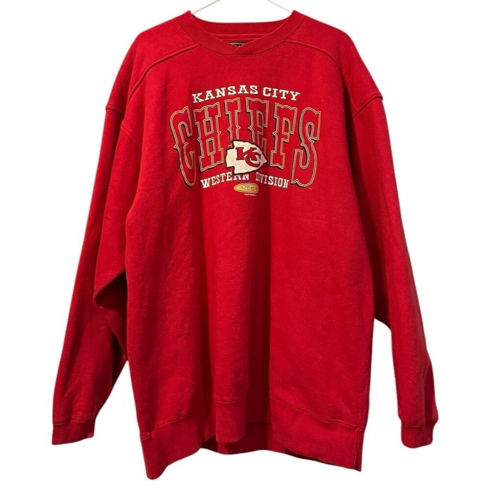 NFL Kansas City‎ Chiefs Galt Sand Crewneck Sweatshirt Sz Large 90s Athleisure